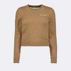 Maille Pull à logo Palm Angels Marron Femme