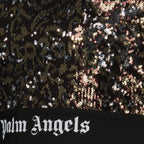 T-shirt Top di Paillettes Palm Angels Marrone Femme