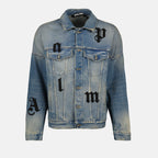 Vestes Veste en jean à patchs Palm Angels Bleu Homme