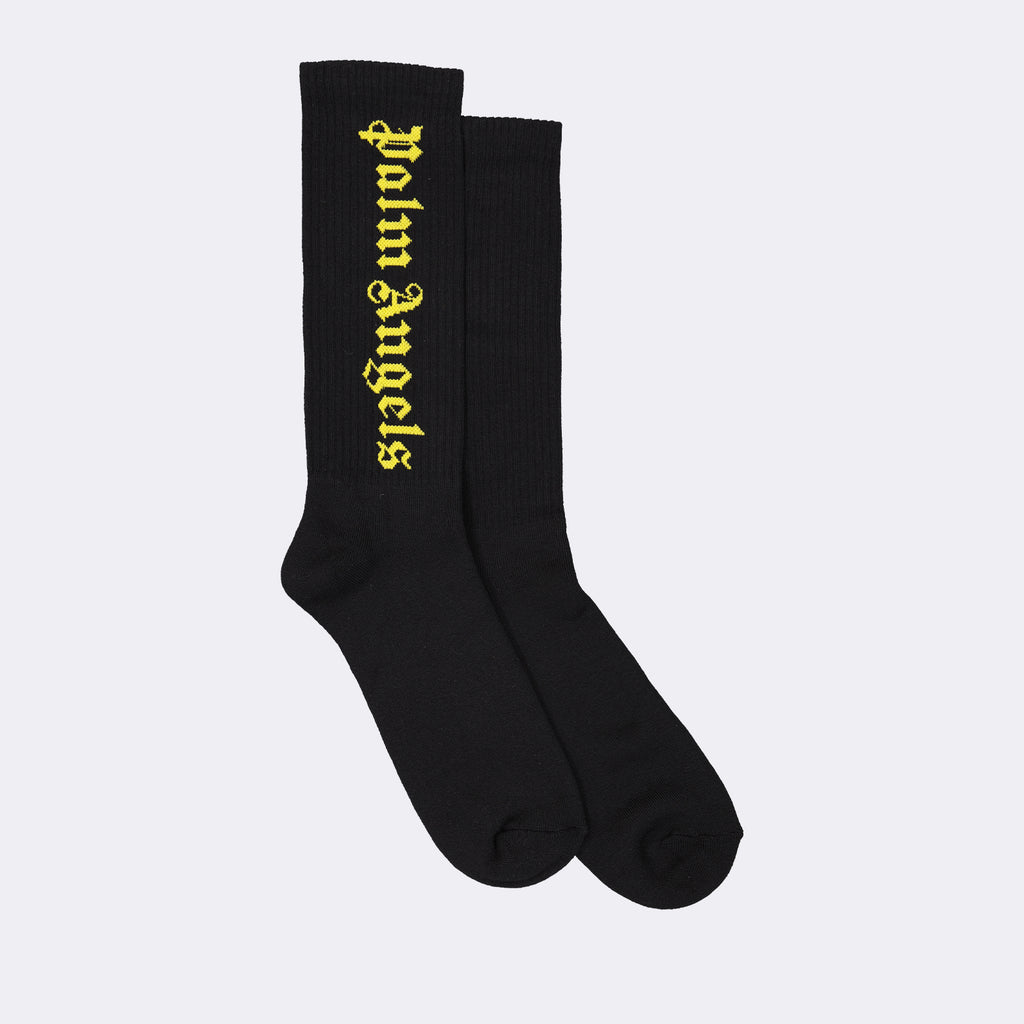 Ropa interior y homewear Calcetines con Logo Palm Angels Negro Homme
