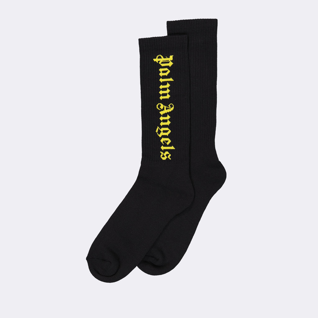 Ropa interior y homewear Calcetines con Logo Palm Angels Negro Homme