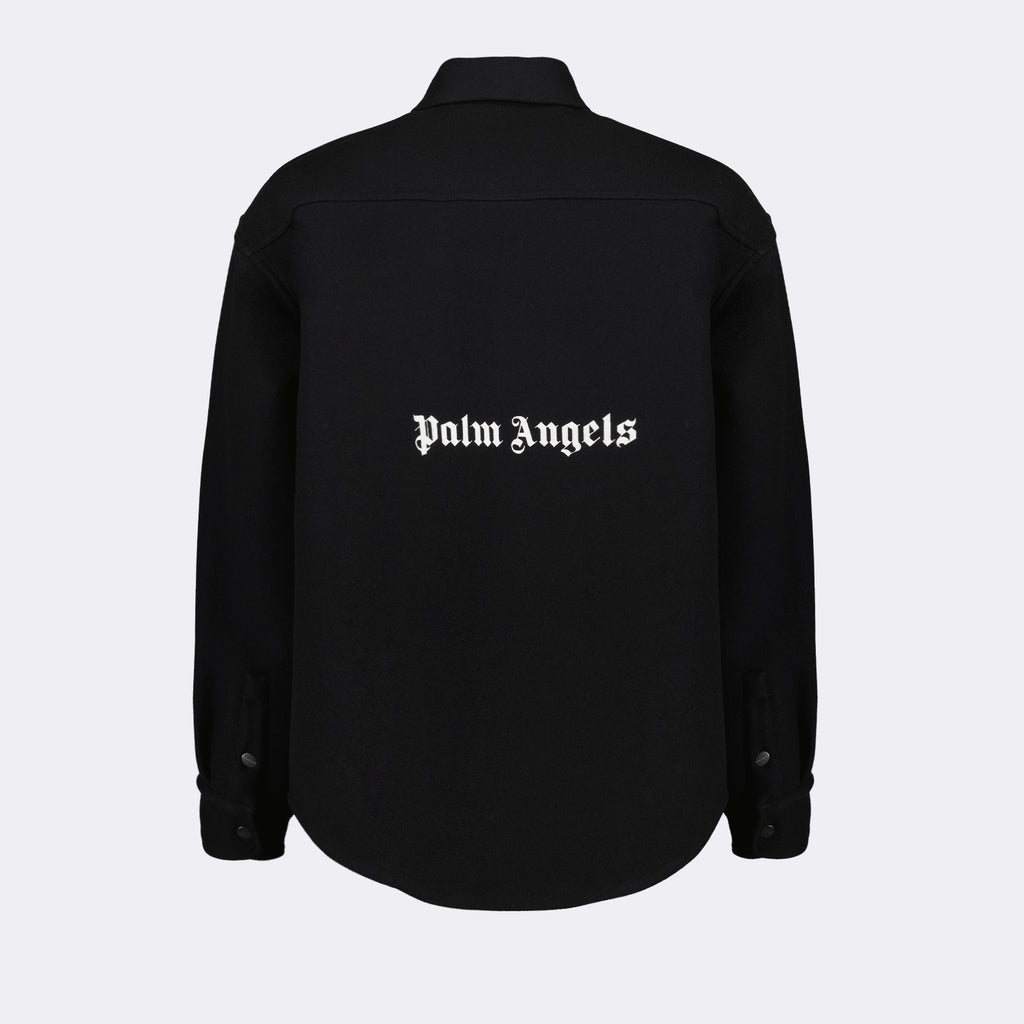 Camisas Chemise en laine Palm Angels Preto Homme