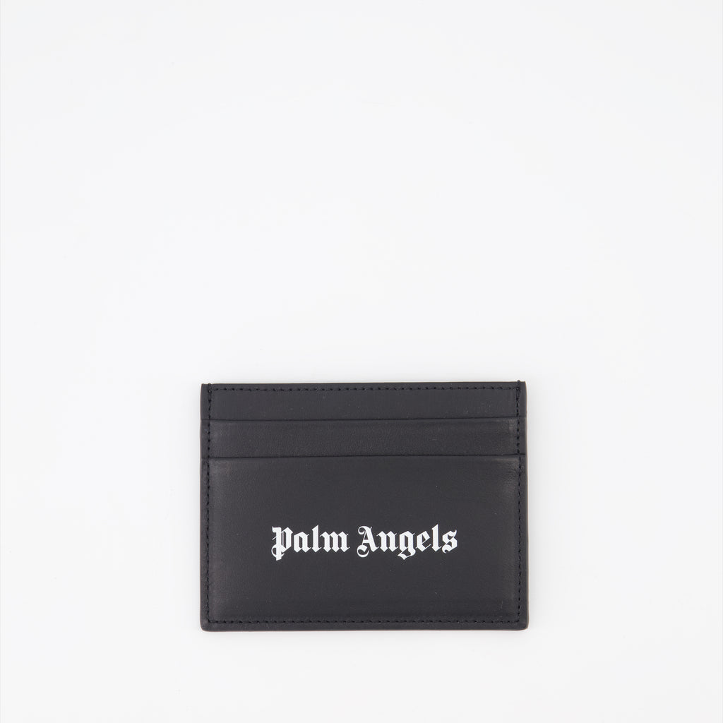 Petite maroquinerie Porte-cartes à logo Palm Angels Noir Homme