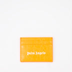 Small leather goods Logo card holder Palm Angels Orange Man