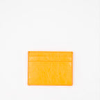 Small leather goods Logo card holder Palm Angels Orange Man