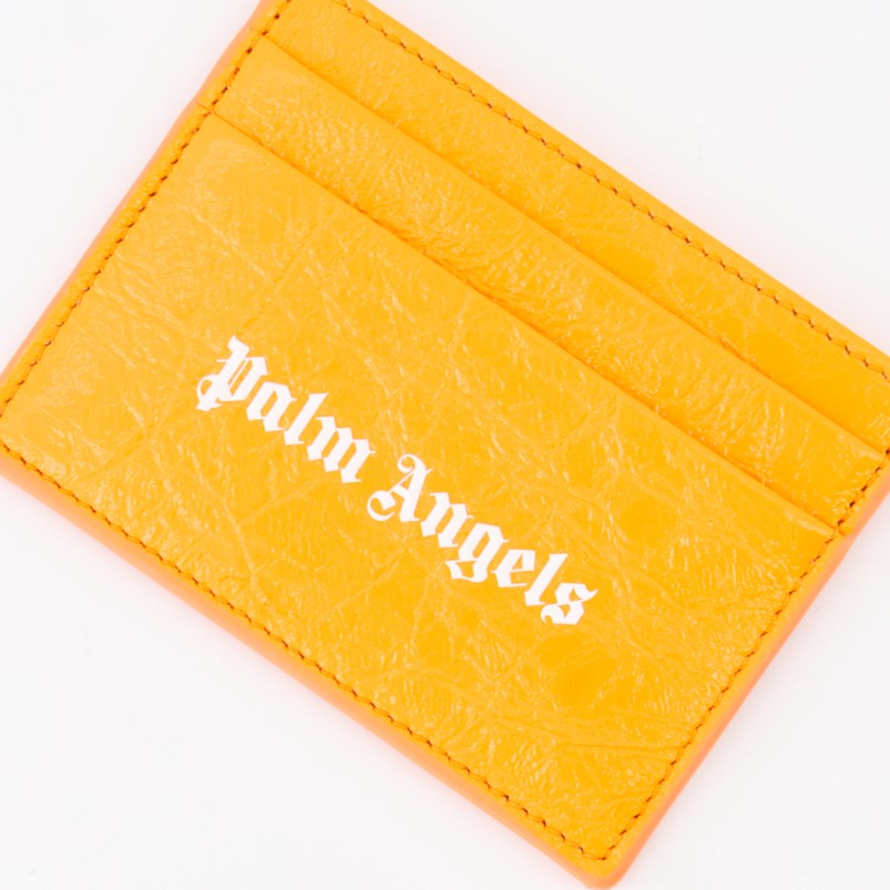Petite maroquinerie Porte-cartes à logo Palm Angels Orange Homme