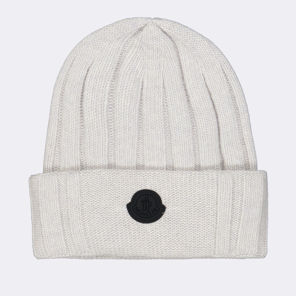 Hats, caps and beanies Logo beanie Moncler White Man