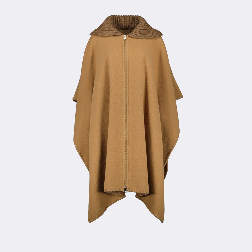 Vestes Cape zippée Moncler Marron Femme