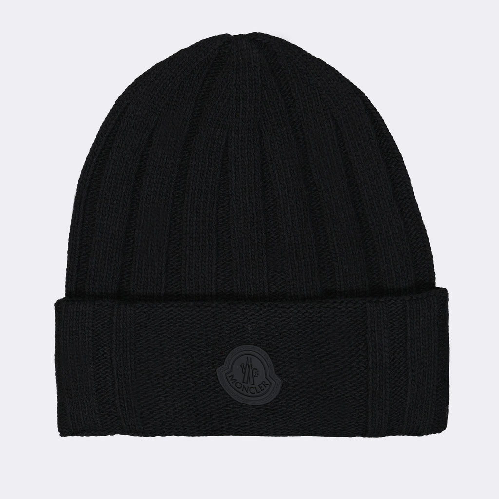Hats, caps and beanies Logo beanie Moncler Black Man