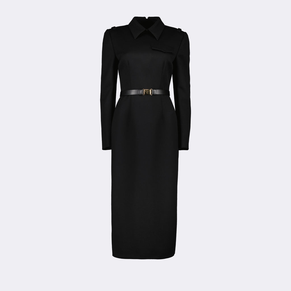 Vestidos Vestido Woven Stretch Prada Preto Femme