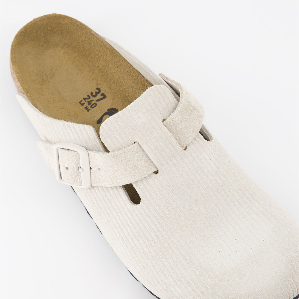 Chaussures ouvertes Mules Boston Birkenstock Beige Femme