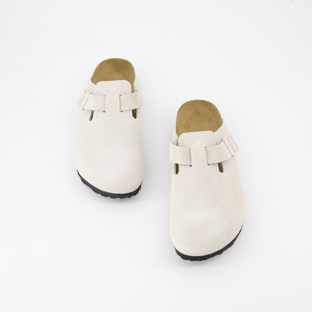 Chaussures ouvertes Mules Boston Birkenstock Beige Femme