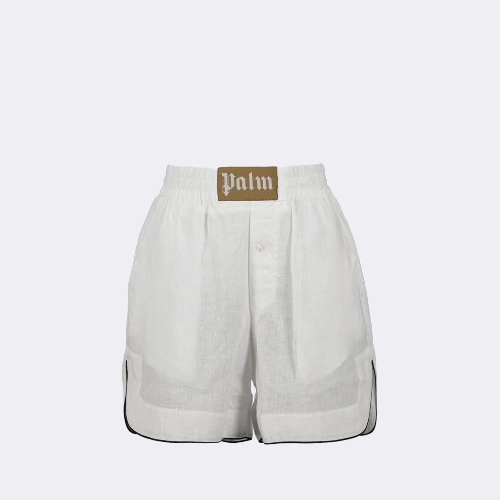 ショートパンツ リネンショーツ Palm Angels 白 女性
