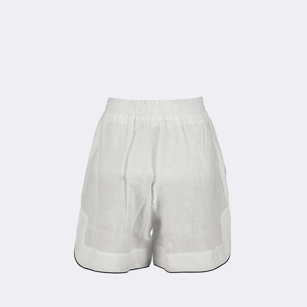 ショートパンツ リネンショーツ Palm Angels 白 女性