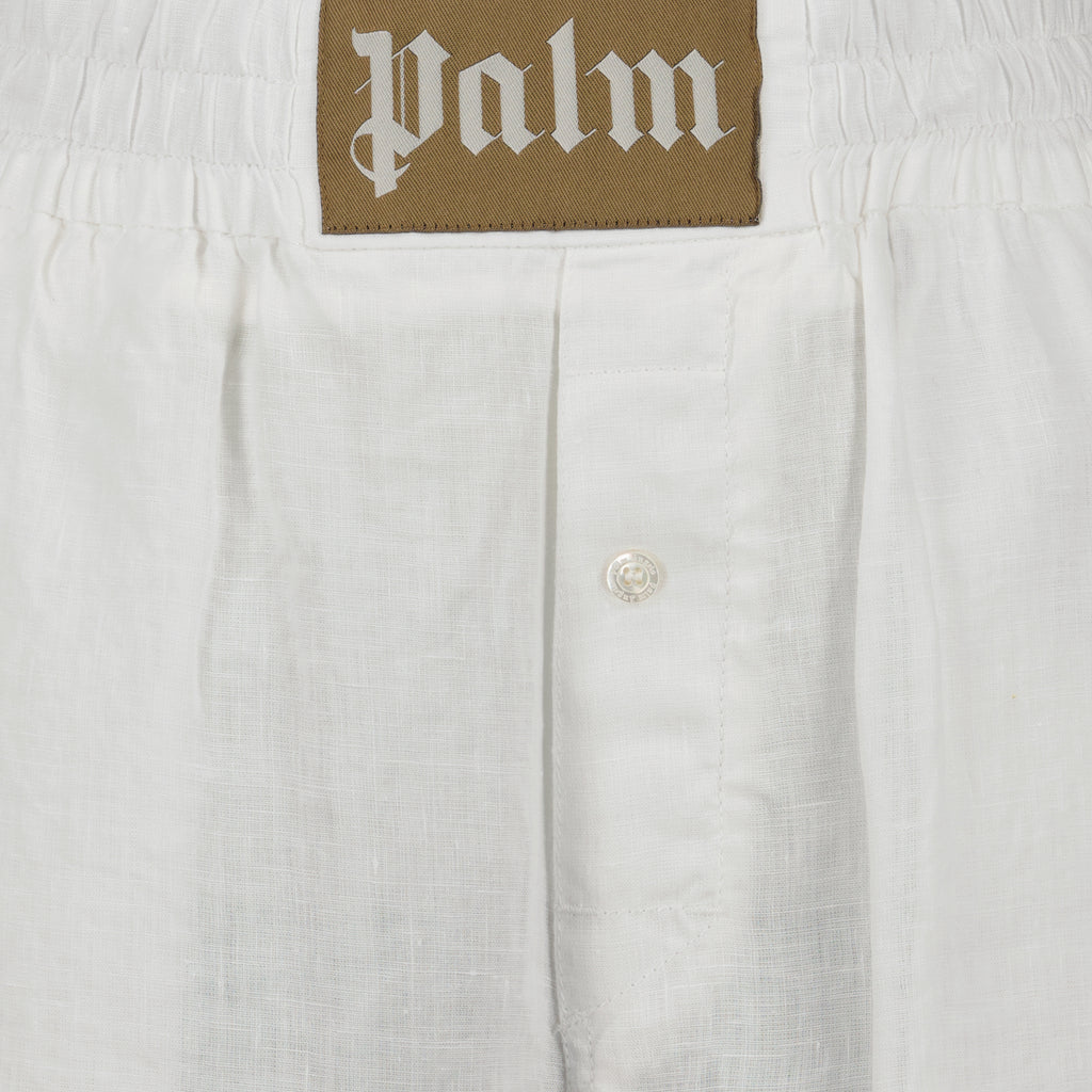 ショートパンツ リネンショーツ Palm Angels 白 女性