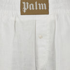 ショートパンツ リネンショーツ Palm Angels 白 女性