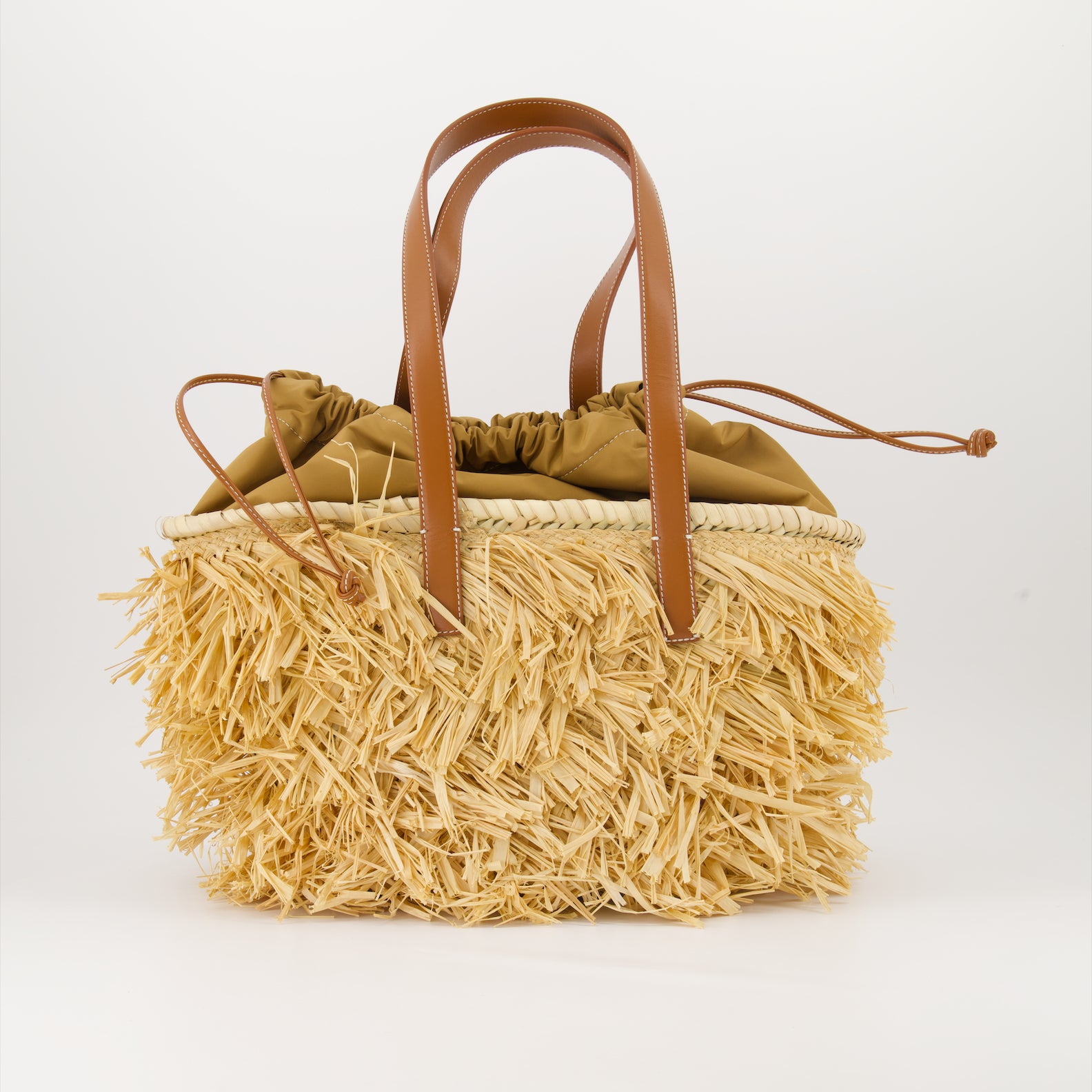 Tote bags Sac Palm en raphia Palm Angels Beige Femme