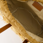 Tote bags Sac Palm en raphia Palm Angels Beige Femme