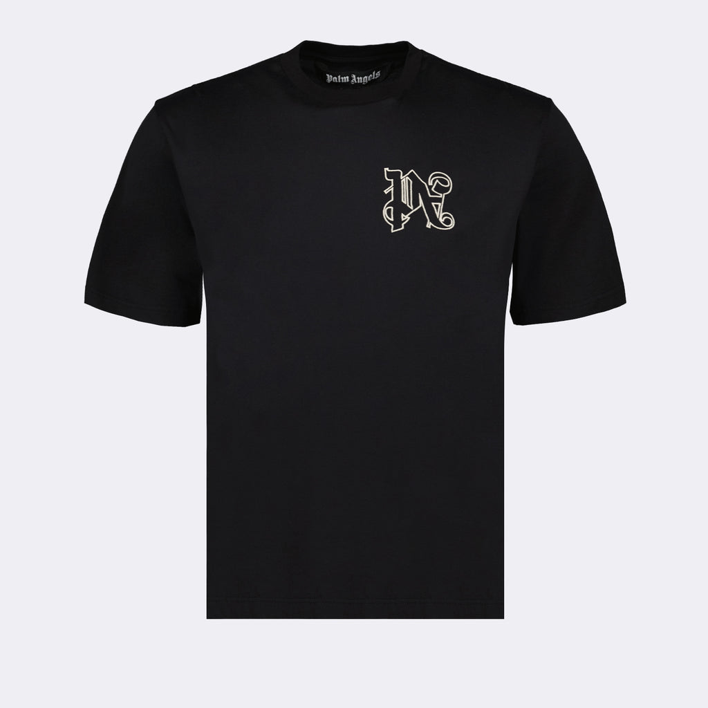 Tシャツ パーム エンジェル モノグラム T シャツ Palm Angels 黒 男
