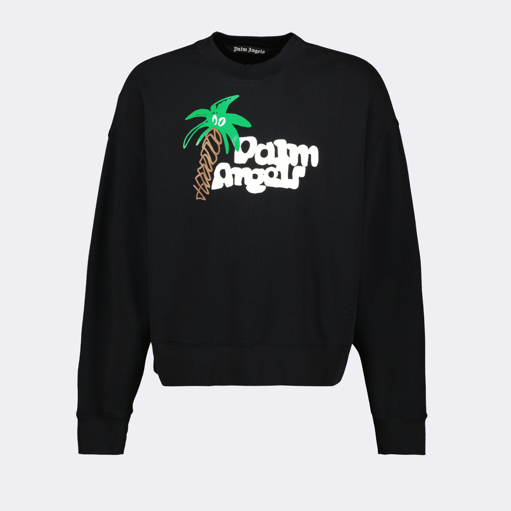 스웨트셔츠 Sweatshirt Sketchy classic Palm Angels 검은색 Homme