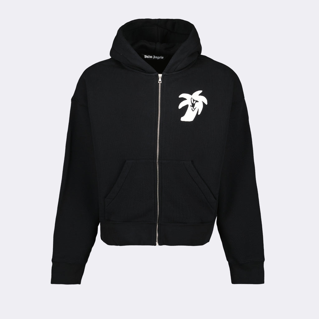 Sweatshirts Hunter zipped sweatshirt Palm Angels Black Man
