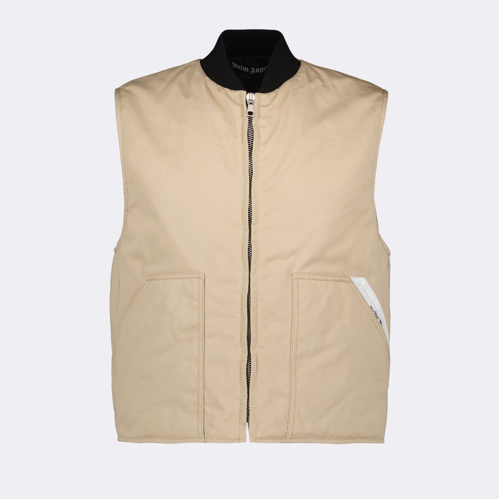 Giacche Veste sans manches Palm Angels Beige Homme