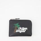 Kleine lederwaren Portemonnaie Sketchy Palm Angels Schwarz Homme