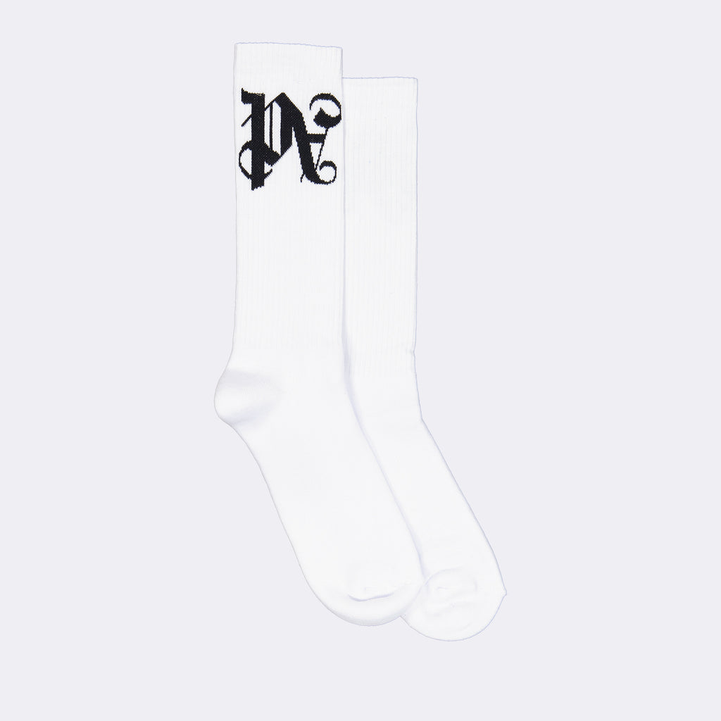 Roupa íntima e homewear Chaussettes PA Monogram Palm Angels Branco Homme