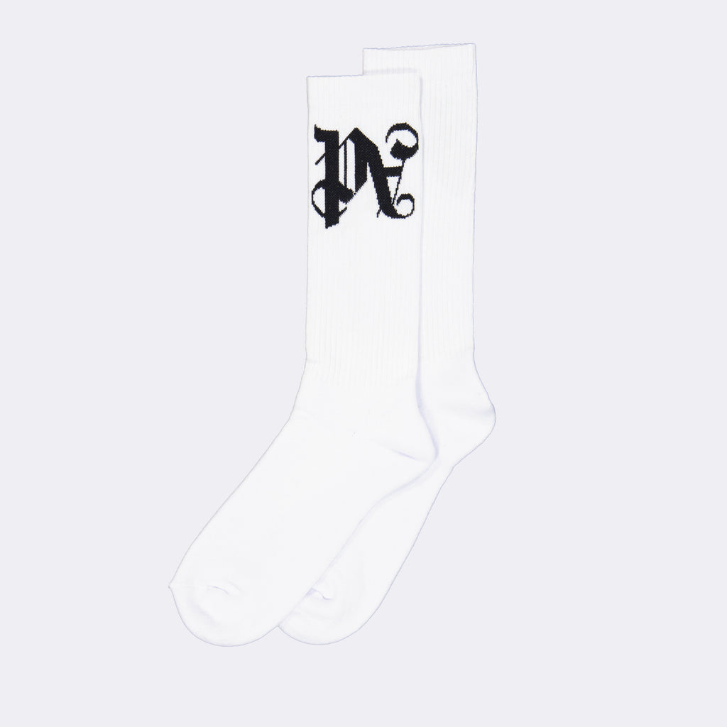 Roupa íntima e homewear Chaussettes PA Monogram Palm Angels Branco Homme