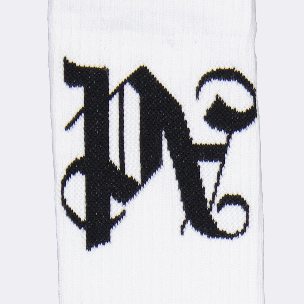 Roupa íntima e homewear Chaussettes PA Monogram Palm Angels Branco Homme