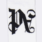 Roupa íntima e homewear Chaussettes PA Monogram Palm Angels Branco Homme