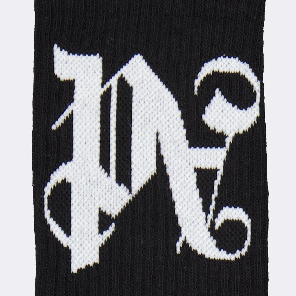 Ropa interior y homewear Chaussettes PA Monogram Palm Angels Negro Homme