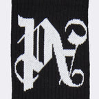Ropa interior y homewear Chaussettes PA Monogram Palm Angels Negro Homme