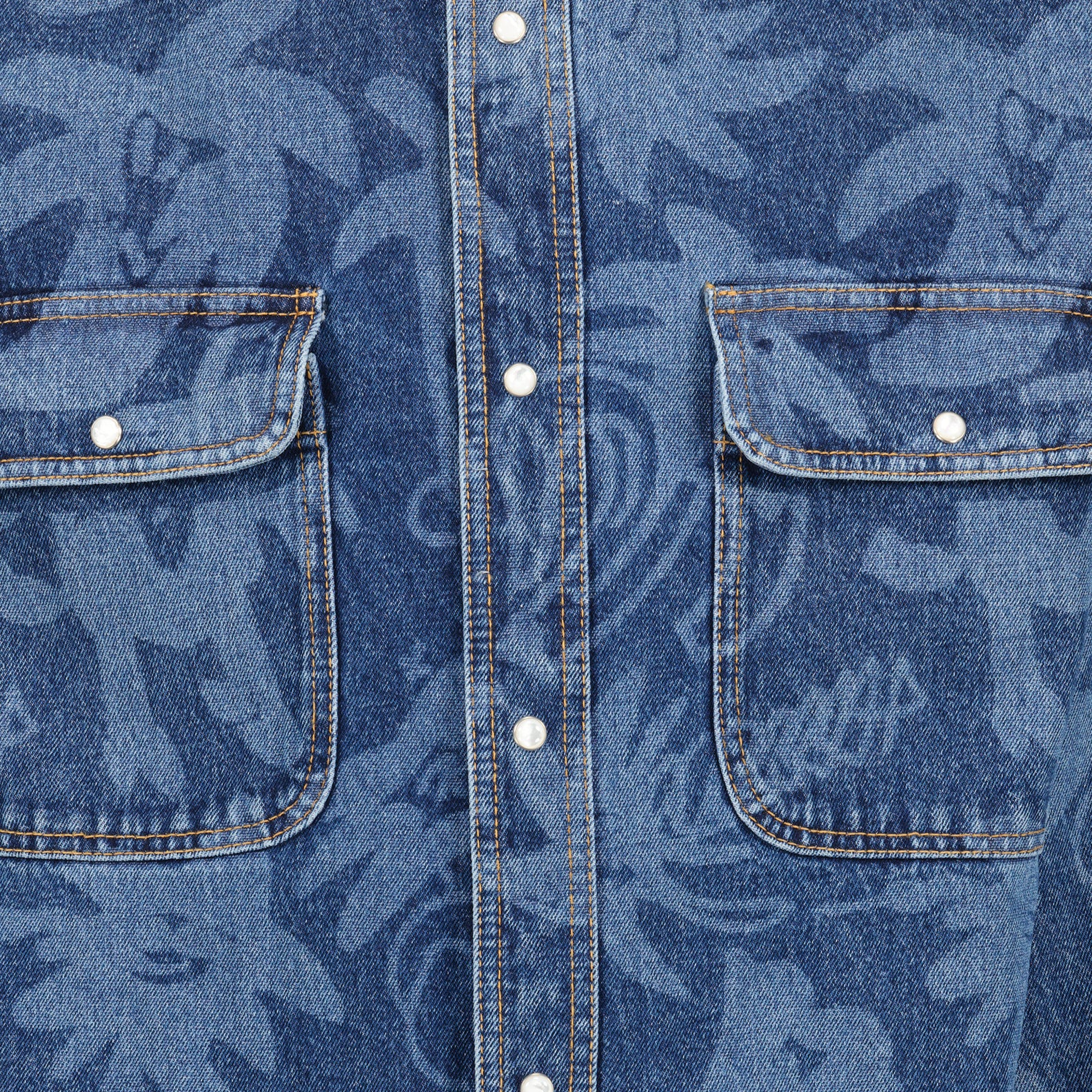 Camisas Camisa de Denim Palmity Palm Angels Azul Homme