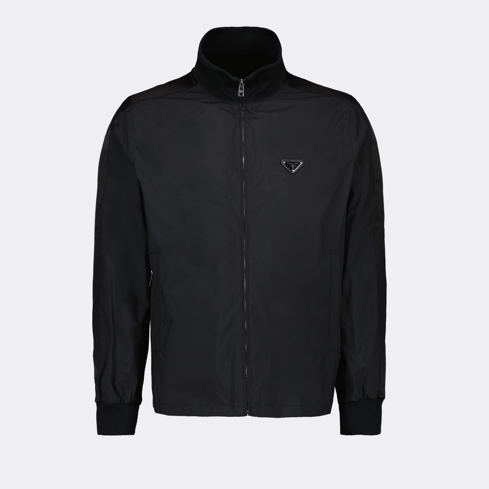 Jaquetas Coupe-vent à logo triangle Prada Preto Homme