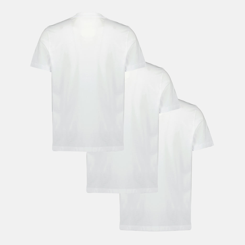 Image de l'article Lot de trois t-shirts blanc de la marque Moncler pour Homme - Saison Printemps-Été 2026 - Vue de Dos