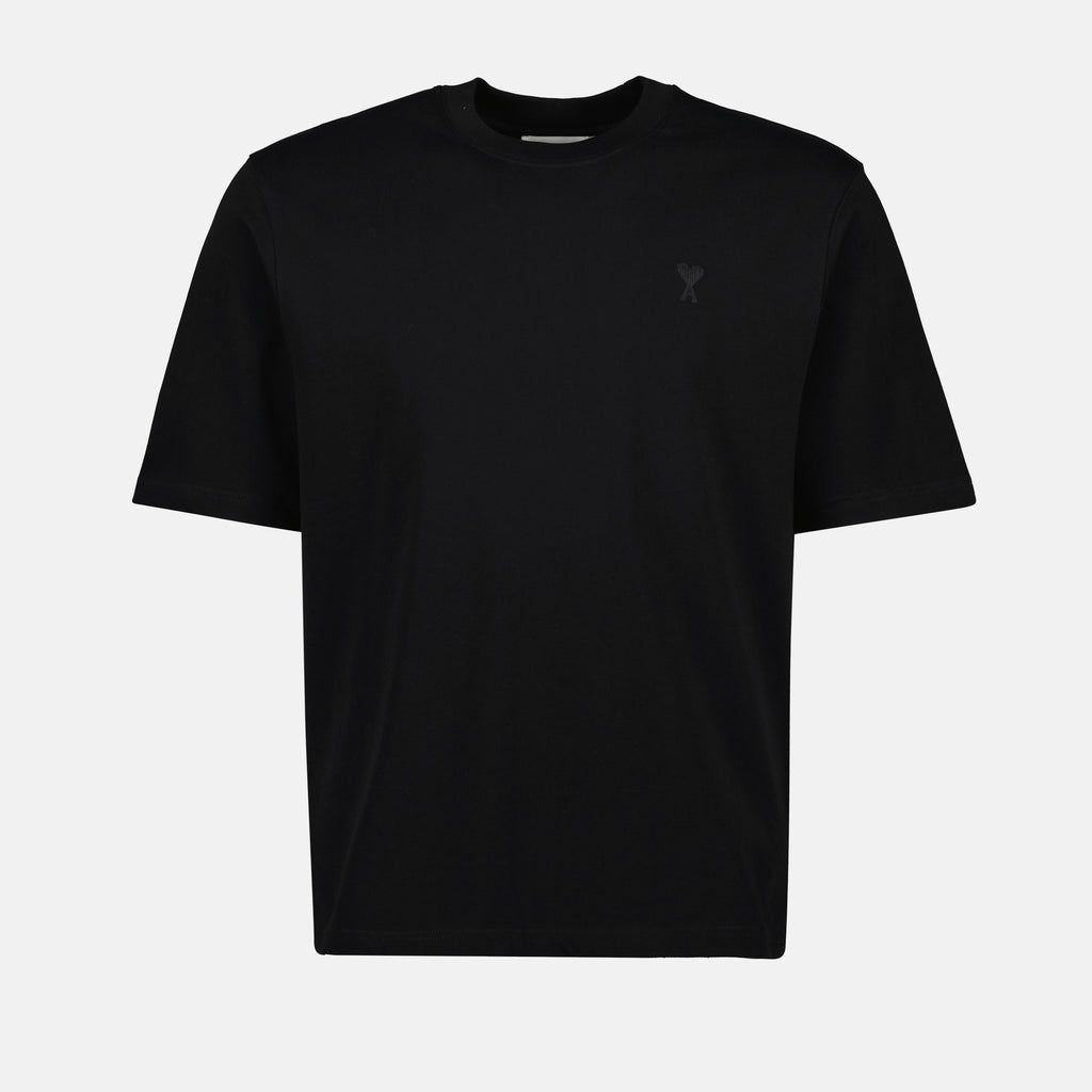 Camisetas Camiseta Ami de coeur Ami PARIS Negro Unisexo