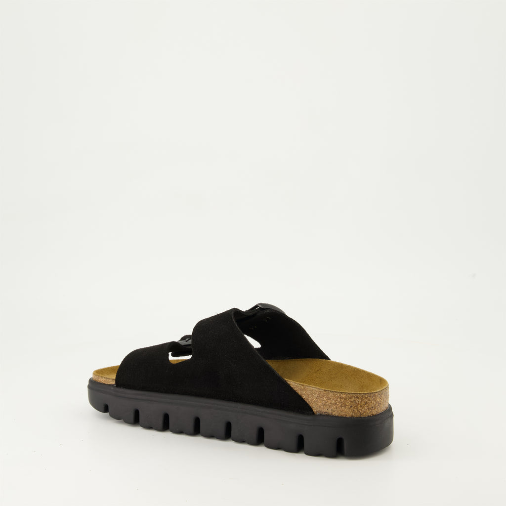 Zapatos abiertos Claquettes Arizona à plateforme Birkenstock Negro Femme