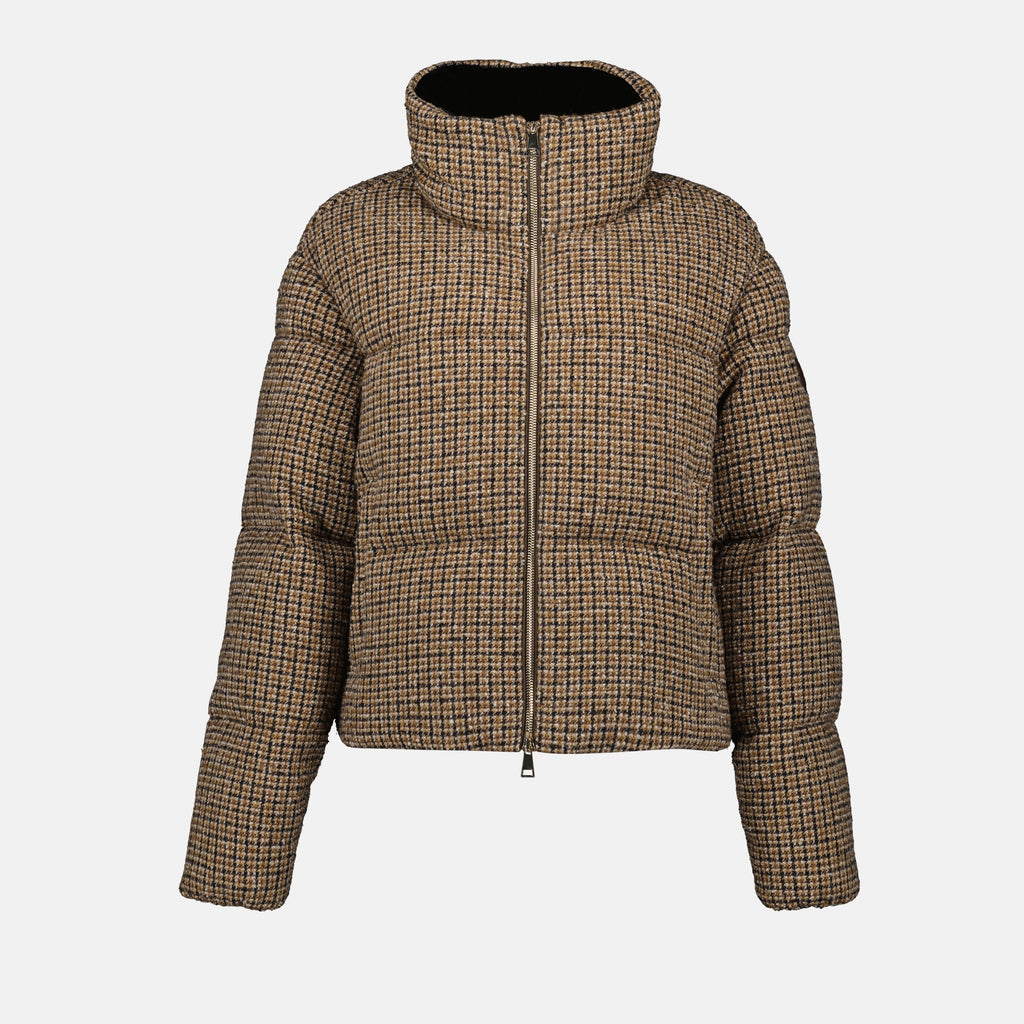 Manteaux Doudoune Bouclée Seboune Moncler Marron Femme