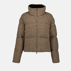 Manteaux Doudoune Bouclée Seboune Moncler Marron Femme
