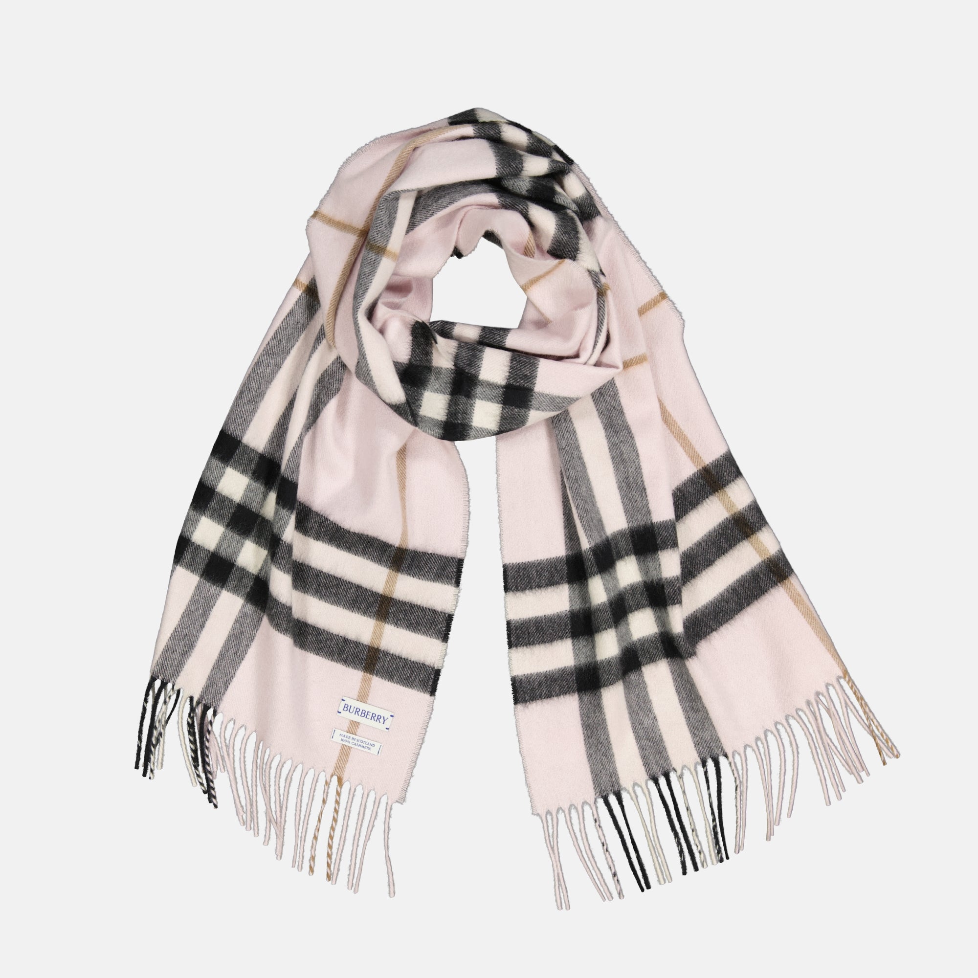 Écharpes, foulards et gants Écharpe à carreaux Check Burberry Rose Unisexe