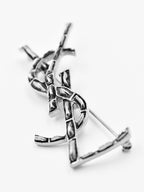 Bijoux Broche Opyum Saint Laurent Argenté Femme