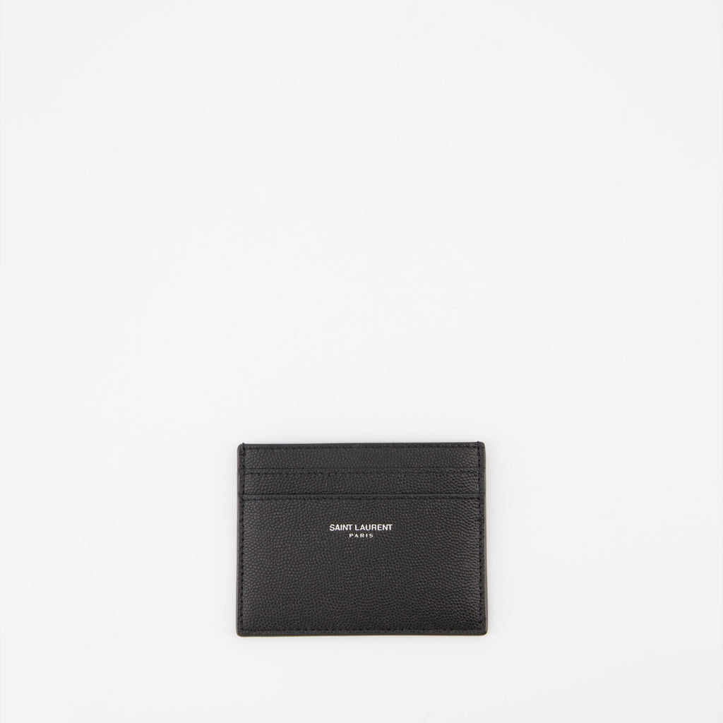 Petite maroquinerie Porte-cartes en cuir Saint Laurent Noir Homme