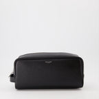 파우치 Trousse de toilette en cuir Saint Laurent 검은색 Homme