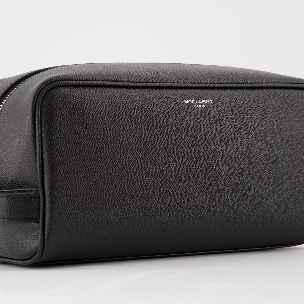 파우치 Trousse de toilette en cuir Saint Laurent 검은색 Homme