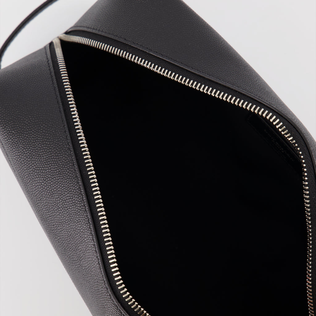 파우치 Trousse de toilette en cuir Saint Laurent 검은색 Homme