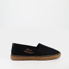 Espadrilles Espadrilles en coton brodées Saint Laurent Noir Homme