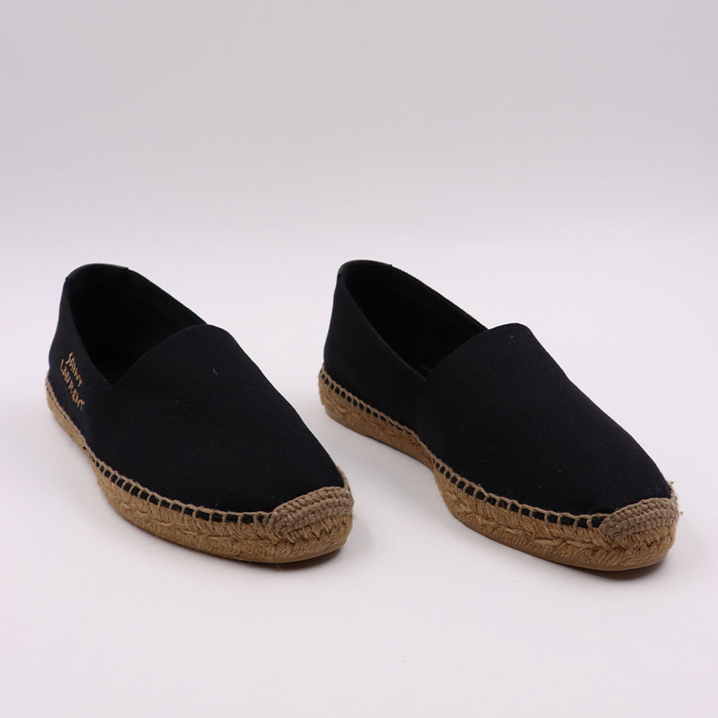 Espadrilles Espadrilles en coton brodées Saint Laurent Noir Homme