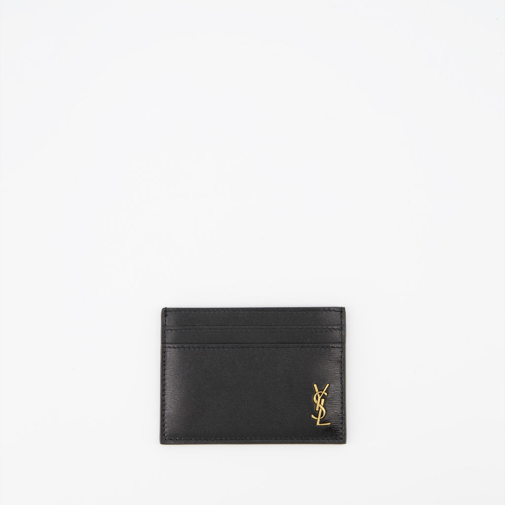 Small leather goods YSL Cardholder Saint Laurent Black Man