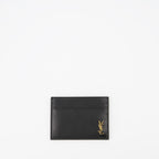 Small leather goods YSL Cardholder Saint Laurent Black Man